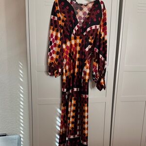 Zara Multicolor Geometric Dot Dress